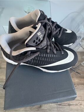 Nike Black and White baseball cleats